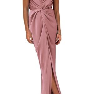 Sophisticated Dusty Rose Maxi Dress